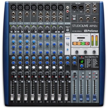 Presonus StudioLive AR12c 12-Channel USB-C Hybrid Performance and Recording Mixer