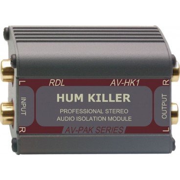 RDL AV-HK1 Hum Killer Stereo Audio Isolation Transformer (Open Box)