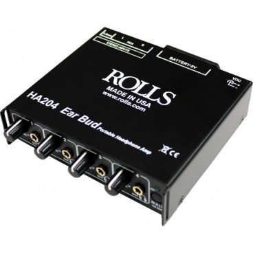 Rolls HA204p 4-Channel Portable Battery Operated Headphone Amp