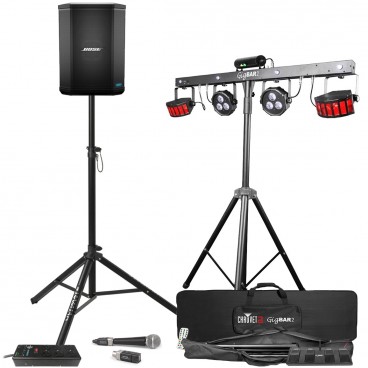 Portable Event Sound System with Bose S1 Pro, Chauvet GigBar 2 Lighting System and Wireless Microphone