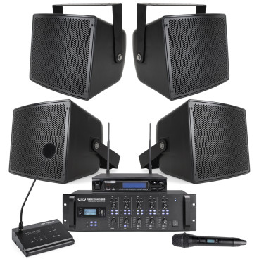Public Address System with 4 S10 Outdoor Speakers