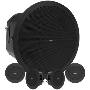QSC AcousticDesign Series AD-C.SAT Ceiling Mount Satellite Speaker System with Subwoofer - Black