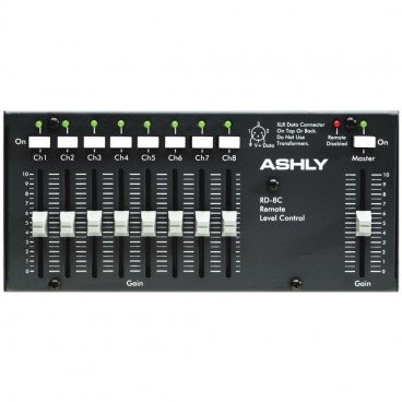 Ashly Audio RW-8C 8-Channel Wall-Mounted Remote Fader Level Control Console