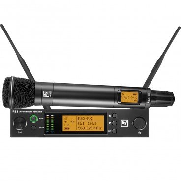 Electro-Voice RE3-ND96 UHF Handheld Wireless Mic System with ND96 Dynamic Supercardioid Microphone