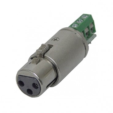 Rolls XLF112 Connector Female XLR to Screw Terminal Plugs for Installation, 3 Connecting Wires