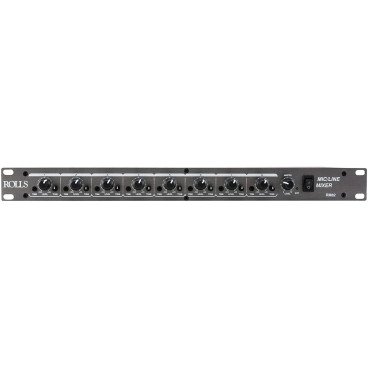 Rolls RM82 8-Channel Rack Mount Mic/Line Mixer (1 RU)