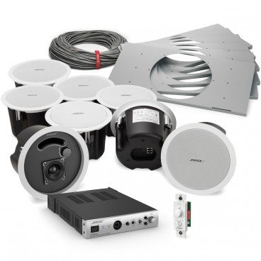Bose Restaurant Sound System with 8 FreeSpace DS 16F In-Ceiling Speakers and FreeSpace IZA 190-HZ Zone Amplifier (Discontinued Components)