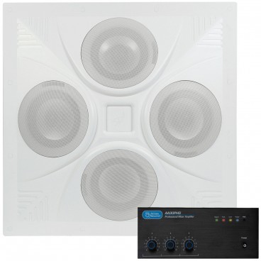 Retail Store Sound System with Ceiling Speaker Atlas Sound AA30PHD Mixer Amplifier