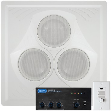 Retail Store Sound System with Vector Ceiling Speaker Atlas Sound AA50PHD Mixer Amplifier and Volume Control