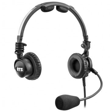 Telex LH-302-DM-A4F RTS Double Sided Headset with Dynamic Microphone - A4F Connector