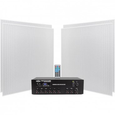 School Sound System with 4 Ceiling Tile Speakers 