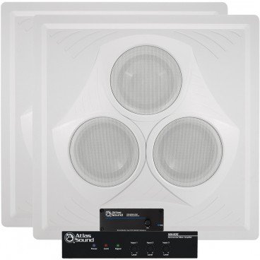 Office Sound Masking System with 2 Pure Resonance Audio VCA8 Vector Ceiling Speakers