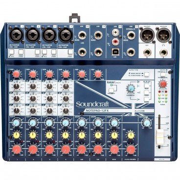 Soundcraft Notepad-12FX Small Format Analog Mixing Console with USB I/O and Lexicon Effects