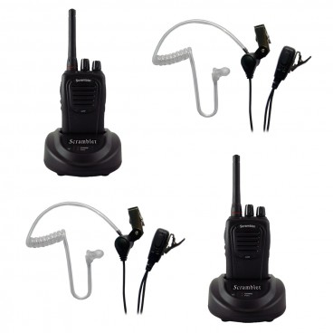 Eartec Scrambler 2-User SC-1000 2-Way Radio System with SST Lapel PTT Headsets