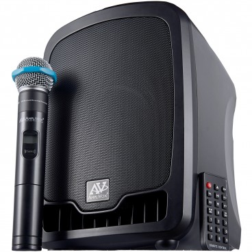AmpliVox SW725 Wireless Portable Media Player PA System with Handheld Microphone