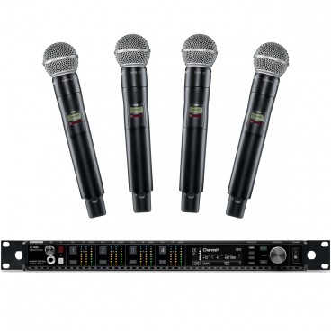 Shure Axient Digital 4-Channel Wireless System with 4 Handheld Microphones