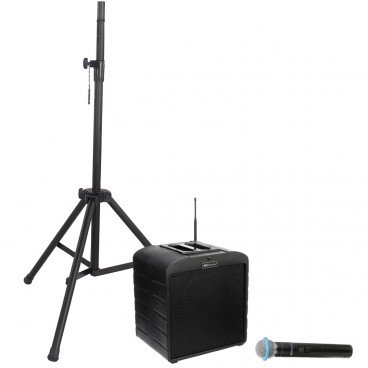 AmpliVox SW6922 AirVox Basic Bluetooth Portable PA System with Wireless Handheld Microphone and Speaker Stand