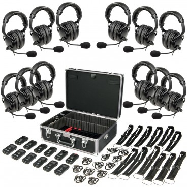 Listen Tech 12 Person ListenTALK Industrial Complex Wireless Headset System for High Noise Environments