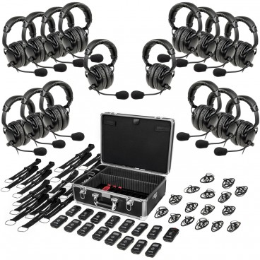 Listen Tech 16 Person ListenTALK Industrial Complex Wireless Headset System for High Noise Environments