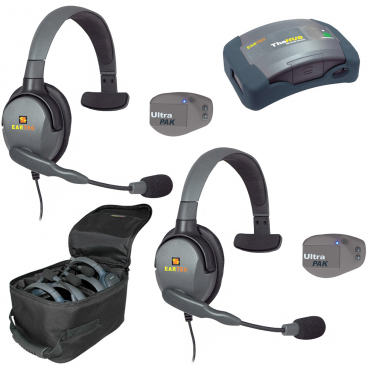 Eartec UPMX4GS2 UltraPAK 2-Person Intercom System with Max4G Single Headsets