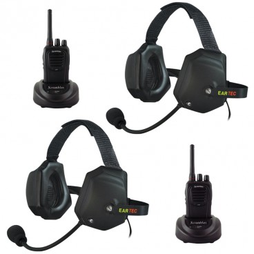 Eartec Scrambler 2-User SC-1000 2-Way Radio System with XTreme Shell Mount PTT Headsets