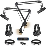 Two Person Podcast Studio Equipment