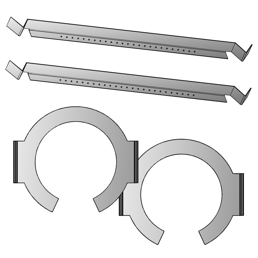 C rings and tile bridges for commercial audio speakers Sonance 40172 C-Brackets and Tile Bridges for PS-C43 Speakers