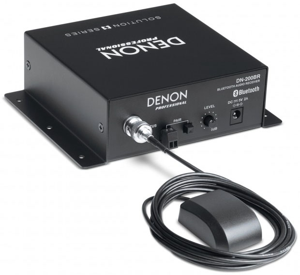the Denon DN-200BR is a stereo Bluetooth audio receiver with the longest transmission range