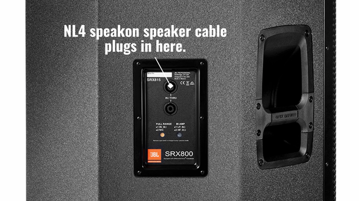 JBL SRX812 Passive Speaker Connection JBL SRX818SP 12inch passive speaker speakon cable connection