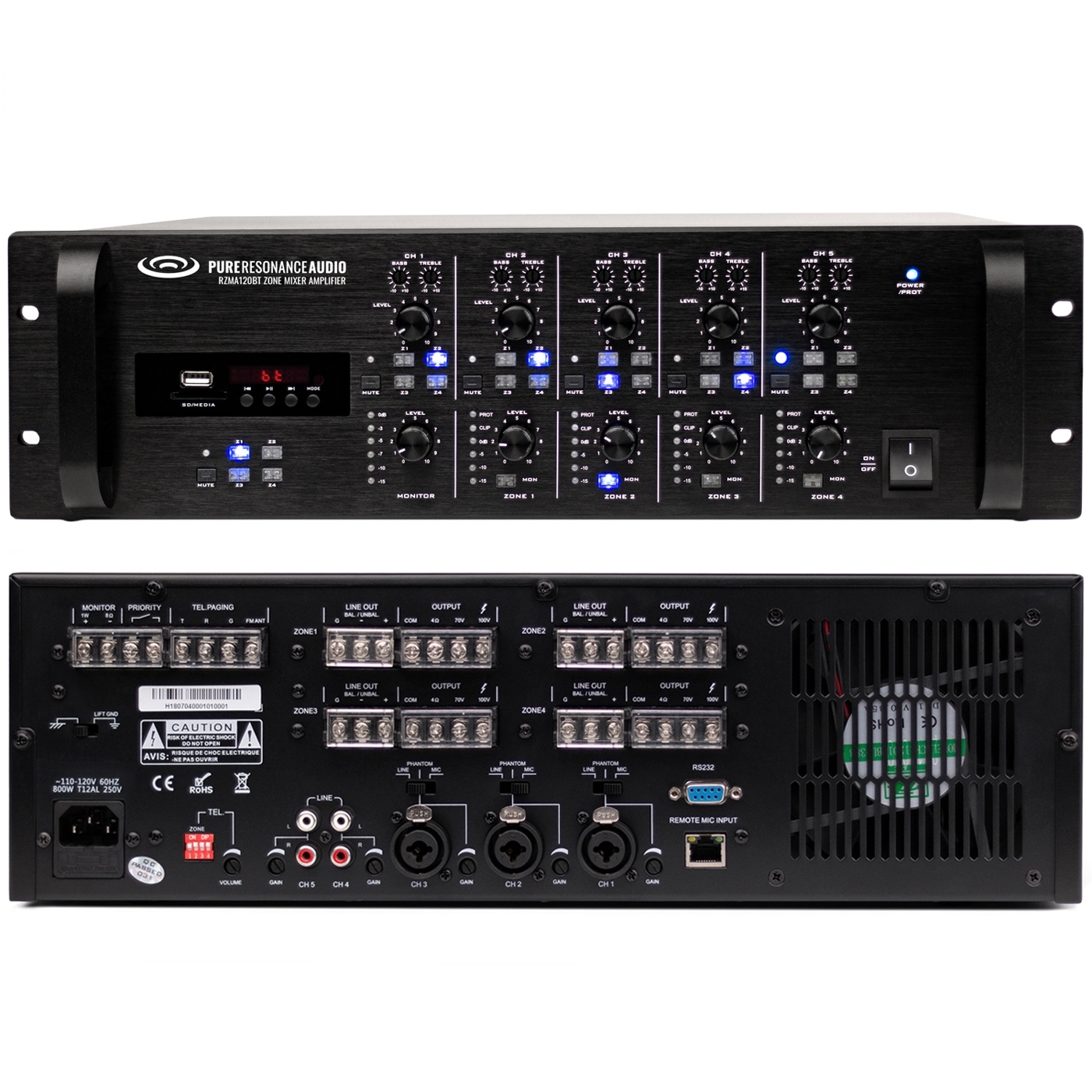 Pure Resonance Audio RZMA120BT Pure Resonance Audio RZMA120BT
