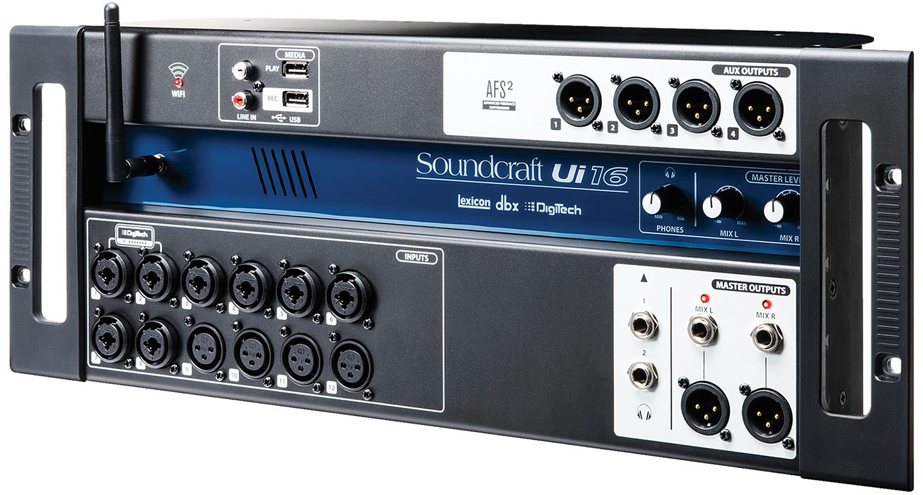 Soundcraft Ui16 Tablet/PC/Smartphone Controlled Digital Mixer with Wi-Fi